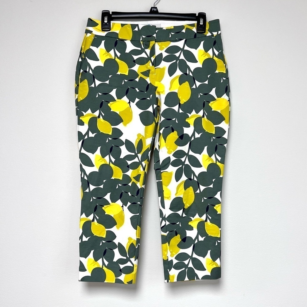 Boden Tropical Lemon Tree Capri Crop Pants